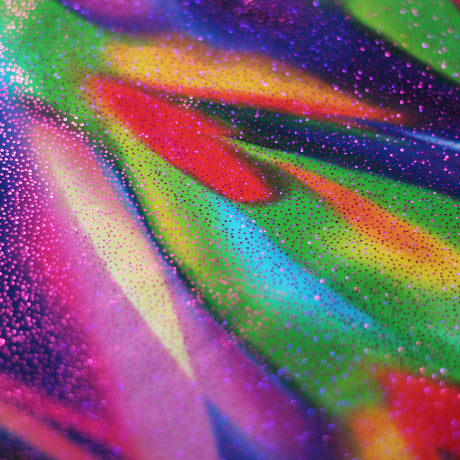 Emerald City Nylon Spandex Fabric - Multicolor Rainbow Pattern, 58-60" Width (1 Yard)