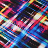 Optic Plaid Polyester Spandex Fabric - Blue And Multi Plaid, 58/60" Width (1 Yard)