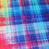 Diagonal Plaid Poly Spandex Fabric - Rainbow Plaid, 58/60" Width (1 Yard)