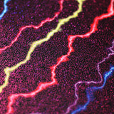 Electric Waves Polyester Spandex Fabric - Lightning Bolt Print, 58/60" Width (1 Yard)