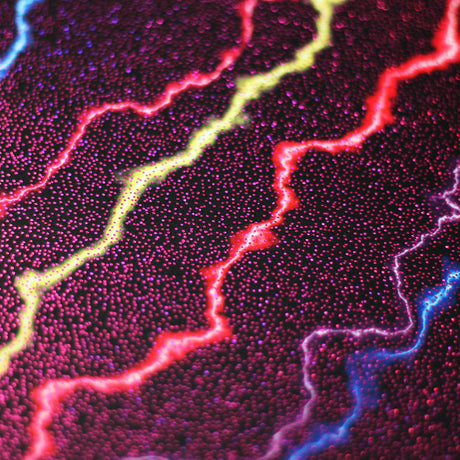 Electric Waves Polyester Spandex Fabric - Lightning Bolt Print, 58/60" Width (1 Yard)