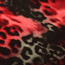 Animal Patch Polyester Spandex Fabric - Turquoise/Brown, Orange/Brown, Red/Black Animal Skin Print, 58/60" Width (1 Yard)