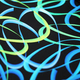 Wild Confetti Nylon Spandex Fabric - Multicolor Rainbow Crescent Print, 58-60" Width (1 Yard)