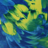 Tropical Feathers Polyester Spandex Fabric - Multicolor Feather Print, 58/60" Width, 200 GSM (1 Yard)