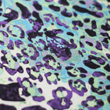 Feline Deco Polyester Spandex Fabric - Leopard Print, Pink/Orange/Turquoise, 58/60" Width (1 Yard)