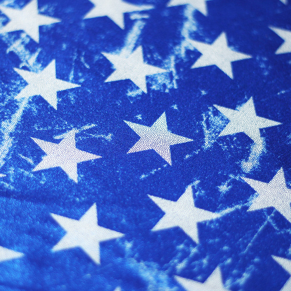 Vintage Stars - Stripes Polyester Spandex Fabric - American Flag Stars And Stripes, Royal/White And Red/White, 58/60" Width (1 Yard)