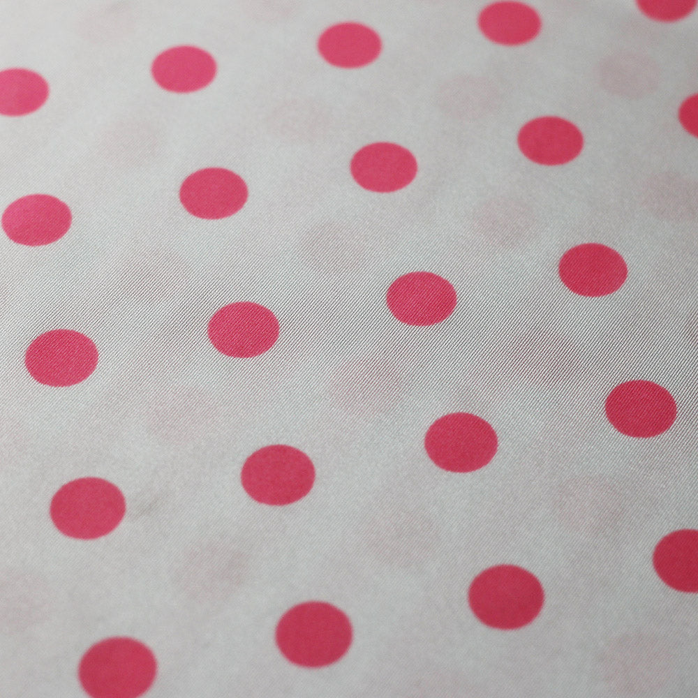 Candy Dots And Stripes Polyester Spandex Fabric - Pastel Pink, Aqua And White, Polka Dots And Stripes, 58/60" Width (1 Yard)