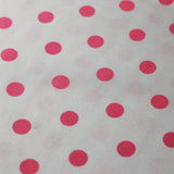 Candy Dots And Stripes Polyester Spandex Fabric - Pastel Pink, Aqua And White, Polka Dots And Stripes, 58/60" Width (1 Yard)