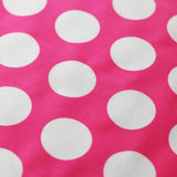Dot Daze Shiny Tricot Polyester Spandex Fabric - Large Polka Dots, Black/White Or Pink/White, 58/60" Width (1 Yard)