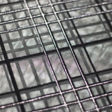 Plaid Foil Mesh Polyester Spandex Fabric - Fuchsia/Black, Silver/Black, Gold/Black, Plaid Hologram, 58/60" Width (1 Yard)
