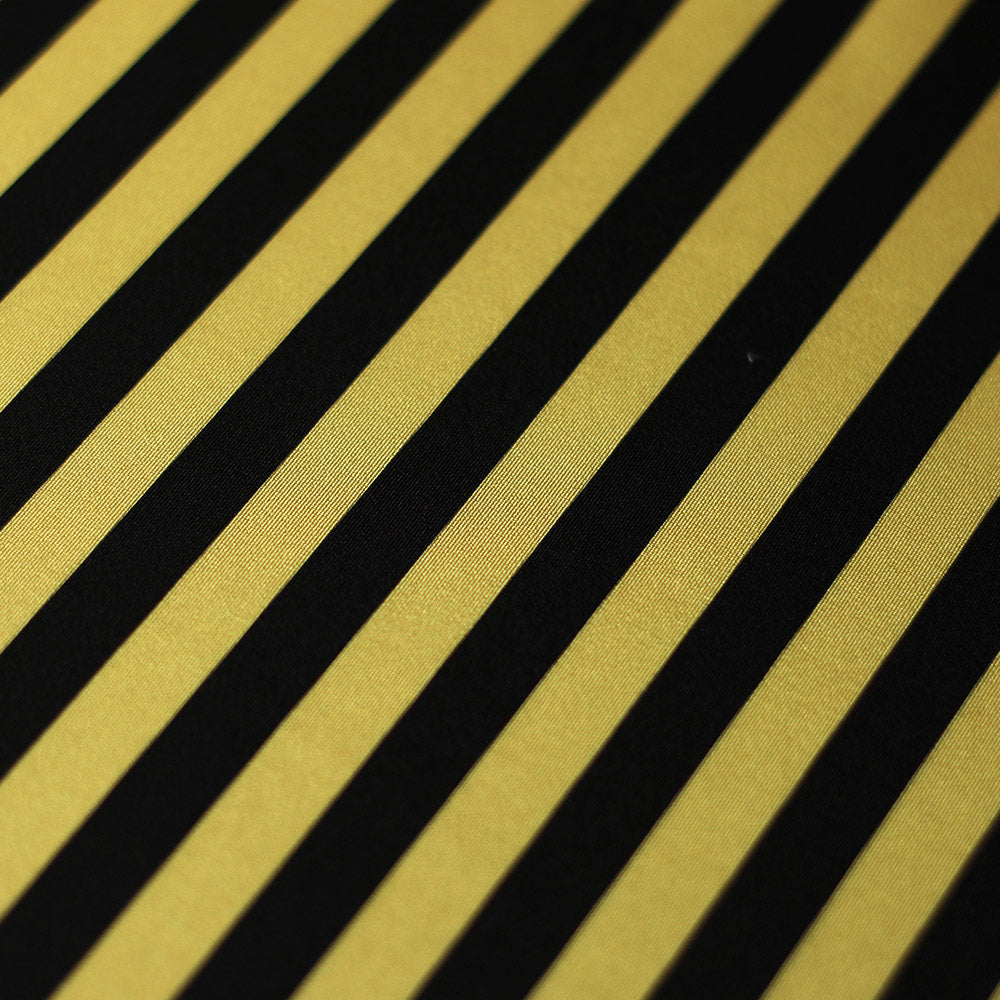 Lucky Stripes Polyester Spandex Fabric - Multi Stripe Print, 58/60" Width (1 Yard)