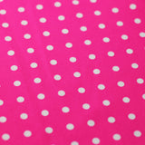 Polka Dots Nylon Spandex Fabric - Multiple Colors Small White Dots, 58/60" Width (1 Yard)