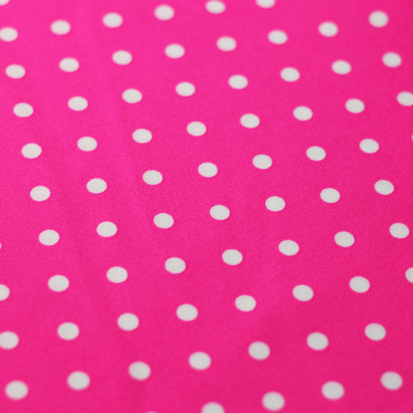 Polka Dots Nylon Spandex Fabric - Multiple Colors Small White Dots, 58/60" Width (1 Yard)