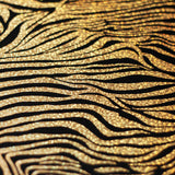 Roxy Zebra Nylon Spandex Fabric - Sparkly Hologram Zebra Print, Fuchsia, Green, Red, Silver, Gold On Black, 58-60" Width (1 Yard)