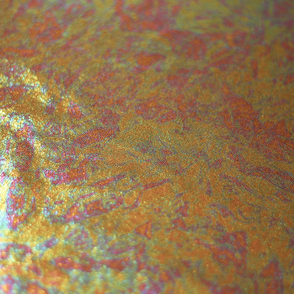 Oil Sleek Nylon Spandex Hologram Fabric - Black/Brown/Turquoise, Solid Oil Pattern, 58/60" Width (1 Yard)