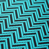 Zig Zag Racer Polyester Spandex Fabric - Multiple Colors, Chevron Zig Zag, 58/60" Width (1 Yard)