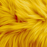 Faux Fur Fabric Squares Golden Yellow