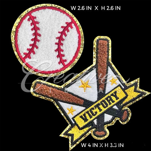 2 Pcs Baseball Victory Patches-Set (Multi-Color)