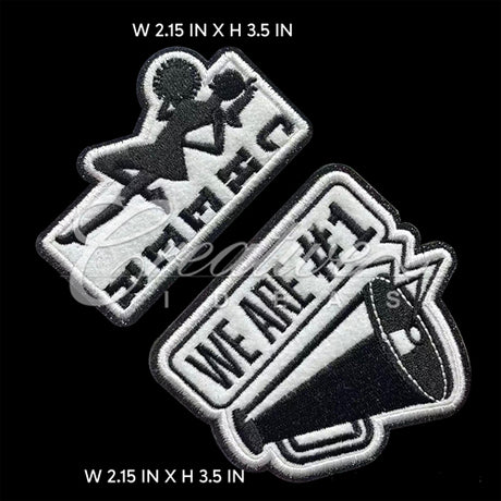 2 Pcs Cheer, We Are #1 Patches-Set (White/Black)
