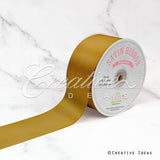 2" Single Face Satin Ribbon - 50 Yards (Antique Gold)