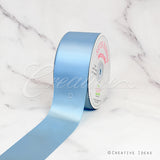 2" Single Face Satin Ribbon - 50 Yards (Blue Mist)
