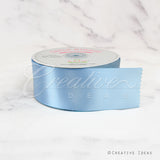 2" Single Face Satin Ribbon - 50 Yards (Blue Mist)