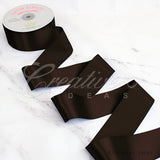 2" Single Face Satin Ribbon - 50 Yards (Brown)