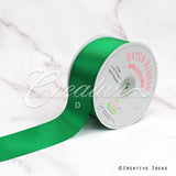 2" Single Face Satin Ribbon - 50 Yards (Emerald Green)