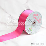 2" Single Face Satin Ribbon - 50 Yards (Hot Pink)