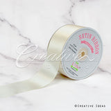 2" Single Face Satin Ribbon - 50 Yards (Ivory)