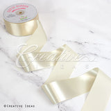 2" Single Face Satin Ribbon - 50 Yards (Ivory)