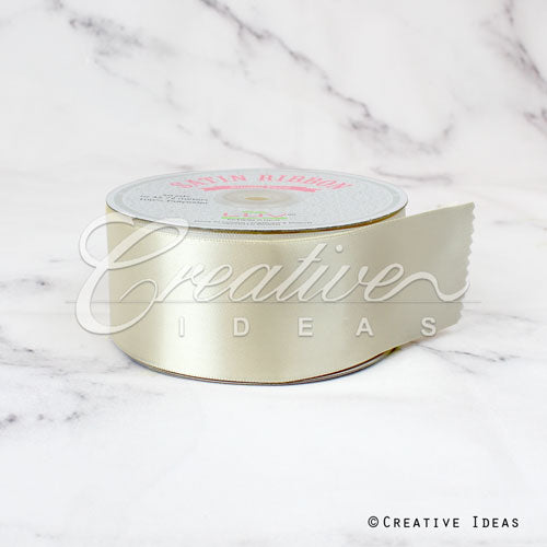 2" Single Face Satin Ribbon - 50 Yards (Ivory)