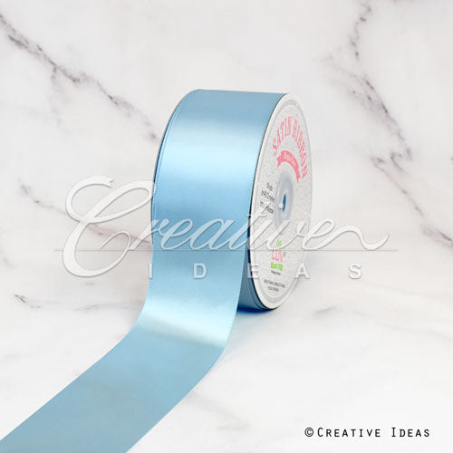 2" Single Face Satin Ribbon - 50 Yards (Light Blue)