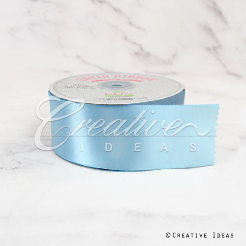 2" Single Face Satin Ribbon - 50 Yards (Light Blue)