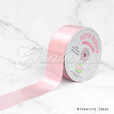 2" Single Face Satin Ribbon - 50 Yards (Light Pink)