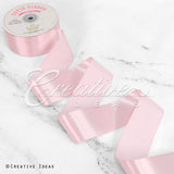 2" Single Face Satin Ribbon - 50 Yards (Light Pink)