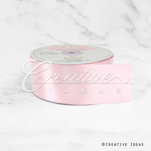 2" Single Face Satin Ribbon - 50 Yards (Light Pink)