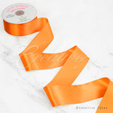 2" Single Face Satin Ribbon - 50 Yards (Orange)