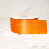 2" Single Face Satin Ribbon - 50 Yards (Orange)