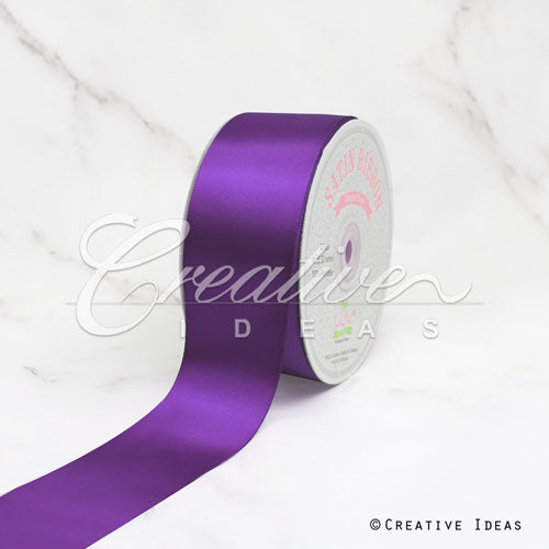 2" Single Face Satin Ribbon - 50 Yards (Purple)