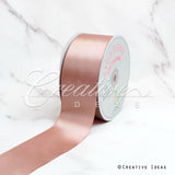 2" Single Face Satin Ribbon - 50 Yards (Rose Gold)