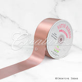 2" Single Face Satin Ribbon - 50 Yards (Rose Gold)