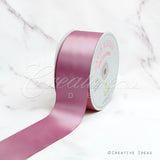 2" Single Face Satin Ribbon - 50 Yards (Rosy Mauve)