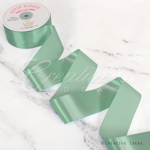 2" Single Face Satin Ribbon - 50 Yards (Sage)