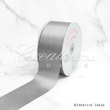 2" Single Face Satin Ribbon - 50 Yards (Silver)