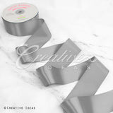 2" Single Face Satin Ribbon - 50 Yards (Silver)