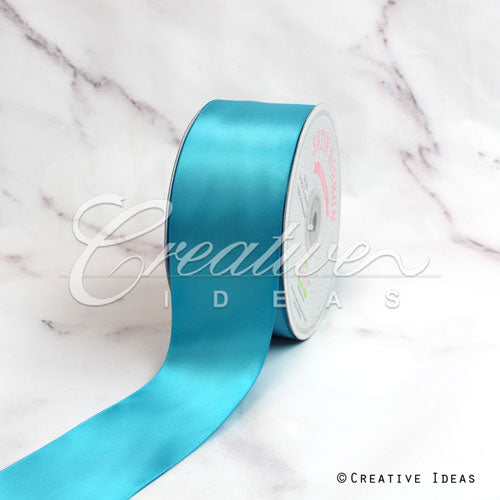 2" Single Face Satin Ribbon - 50 Yards (Turquoise)