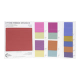 Two Tone Rib Nylon Polyester Spandex Fabric - Color Card, Ribbed Texture, 14 Colors (1 Card)