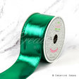 2" Wired Shiny Faux Leather Ribbon-10 Yds (Green)