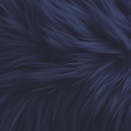 Faux Fur Fabric Squares Dark Navy Blue